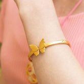 Bracelete Borboleta - Banhado a Ouro